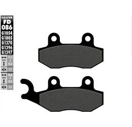 Front brake pads Galfer for Yamaha WR 125 2T 90-97 G1370 semi metal FD086G1054