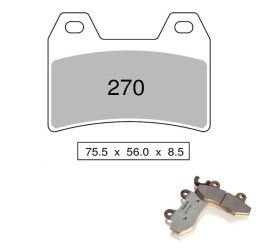 Front brake pads Nissin for Aprilia Dorsoduro 750 Factory 10-13 Sintered ST/MX 03 442P27003