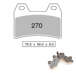 Front brake pads Nissin for Aprilia RSV 1000 R 2000 Sintered ST/MX 03 442P27003