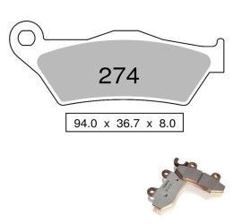 Front brake pads Nissin for Aprilia RX 125 95-00 | 08-10 Sintered ST/MX 03 442P27403