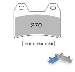 Front brake pads Nissin for Aprilia Tuono 1000 02-05 Organic SS 04 442P27004