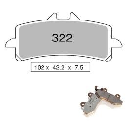 Front brake pads Nissin for Aprilia Tuono V4 1100 Factory ABS 17-22 Sintered ST/MX 03 442P32203