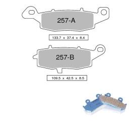 Front brake pads Nissin for Kawasaki ER6N 06-16 Organic NS 04 442P25704 right caliper