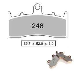 Front brake pads Nissin for Kawasaki ZRX 1200 S 01-03 Sintered ST/MX 03 442P24803