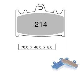 Front brake pads Nissin for Kawasaki ZRX 1200 S 04-06 Organic NS 04 442P21404