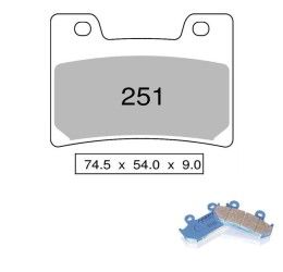 Front brake pads Nissin for Yamaha TDM 850 96-01 Organic NS 04 442P25104