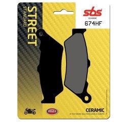 Front brake pads SBS for Aprilia Caponord 1000 ABS 01-09 HF ceramic street 674HF
