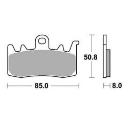 Front brake pads SBS for Aprilia Caponord 1200 Rally 15-16 RST sintered street/track 900RST