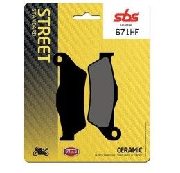 Front brake pads SBS for Aprilia MX 125 SM (11K) 04-06 HF ceramic street 671HF