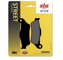 Front brake pads SBS for Aprilia MX 125 SM (25K) 04-06 HF ceramic street 671HF