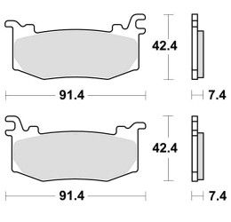 Front brake pads SBS for Aprilia RSV4 1100 Factory 2025 DS-2 sintered Racing Dual Sinter 1012DS-2