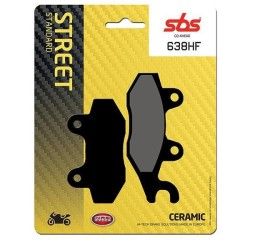 Front brake pads SBS for Kawasaki Ninja 250 R 08-12 HF ceramic street 638HF (right caliper)