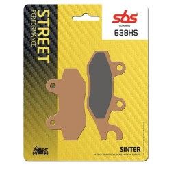 Front brake pads SBS for Kawasaki Ninja 250 R 08-12 HS sintered street 638HS (right caliper)