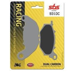 Front brake pads SBS for Yamaha R3 ABS 14-25 DC Dual carbon racing 931DC