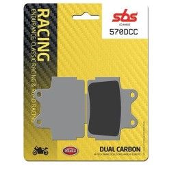 Front brake pads SBS for Yamaha TZR 125 87-88 DCC Dual carbon classic racing 570DCC