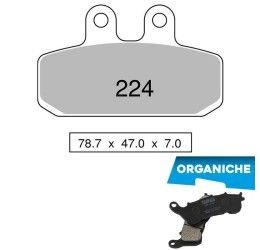 Front brake pads Trofeo by Ognibene for Aprilia Atlantic 500 01-04 Organic 00 43022400