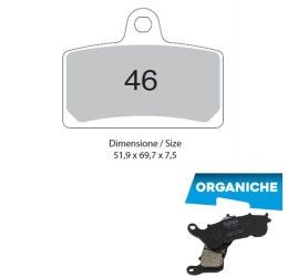Front brake pads Trofeo by Ognibene for Aprilia RS4 125 2011 | 14-19 Organic 00 43004600