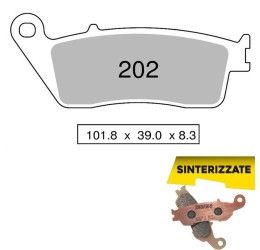 Front brake pads Trofeo by Ognibene for cagiva navigator 1000 ruote in lega 04-05 Sintered 01 43020201