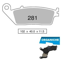 Front brake pads Trofeo by Ognibene for Honda CB 500 X 13-25 Organic 00 43028100