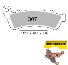 Front brake pads Trofeo by Ognibene for Honda Deauville NT 700 06-09 Sintered 01 43030701