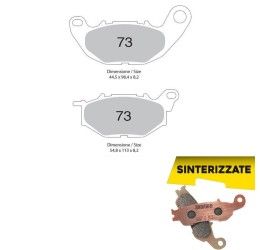 Front brake pads Trofeo by Ognibene for Yamaha R3 15-25 Sintered 01 43007301