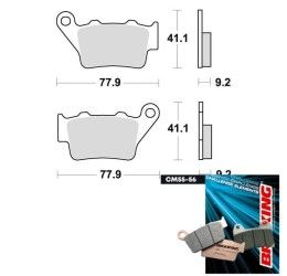 Rear brake pads Braking for Aprilia Caponord 1200 Rally ABS 15-17 CM56 sintered road 773CM56