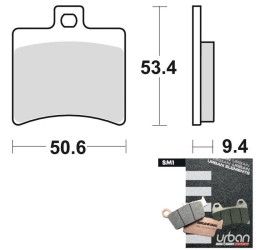Rear brake pads Braking for Aprilia RS 125 06-11 SM1 semi-metallic 840SM1
