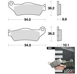 Rear brake pads Braking for BMW R 1150 RT 01-05 SM1 semi-metallic 794SM1