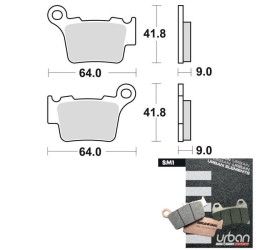 Rear brake pads Braking for GasGas MCF 450 21-24 SM1 semi-metallic 891SM1