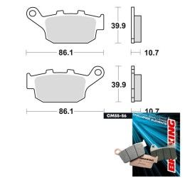 Rear brake pads Braking for Honda XL 700 V Transalp ABS 08-11 CM56 sintered road 711CM56