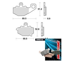 Rear brake pads Braking for Kawasaki ER6N 06-15 CM56 sintered road 775CM56