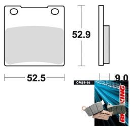 Rear brake pads Braking for Kawasaki ZRX 1200 S 01-06 CM56 sintered road 719CM56