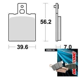 Rear brake pads Braking for Moto Guzzi California 1100 EV 97-00 CM56 sintered road 612CM56