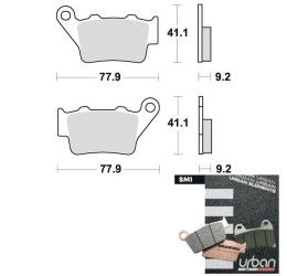 Rear brake pads Braking for Royal Enfield Interceptor 650 21-24 SM1 semi-metallic 773SM1