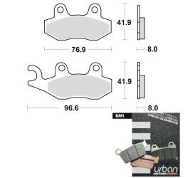 Rear brake pads Braking for Triumph Speed Triple T509 97-98 SM1 semi-metallic 696SM1