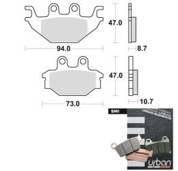 Rear brake pads Braking for Yamaha YZF 125 R 08-18 SM1 semi-metallic 923SM1