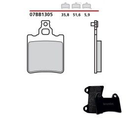 Rear brake pads Brembo for Aprilia RS 50 Extrema 00-01 Genuine parts Carbon Ceramic 07BB1305