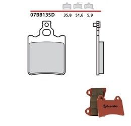 Rear brake pads Brembo for Aprilia RS 50 Extrema 00-01 SD sintered 07BB13SD