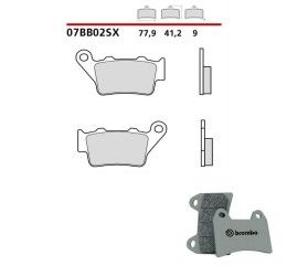 Rear brake pads Brembo for CFMoto 650 MT 19-20 SX sintered 07BB02SX