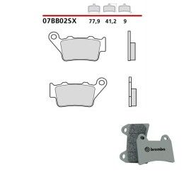 Rear brake pads Brembo for Husqvarna SMR 450 03-06 SX sintered 07BB02SX