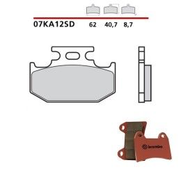Rear brake pads Brembo for Kawasaki KX 125 89-94 SD sintered 07KA12SD