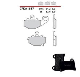 Rear brake pads Brembo for Kawasaki Ninja 1000 SX 20-23 Genuine parts Carbon Ceramic 07KA1617