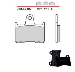 Rear brake pads Brembo for Kawasaki ZZR 1400 06-08 Genuine parts Carbon Ceramic 07KA2107