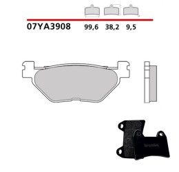 Rear brake pads Brembo for Yamaha TDM 900 02-14 Genuine parts Carbon Ceramic 07YA3908