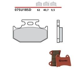 Rear brake pads Brembo for Yamaha TT 600 E 94-95 SD sintered 07SU18SD