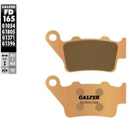 Rear brake pads Galfer for Aprilia Dorsoduro 750 2008 G1396 sintered offroad FD165G1396