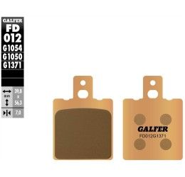 Rear brake pads Galfer for aprilia europa 125 1991 G1371 sintered street FD012G1371