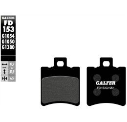 Rear brake pads Galfer for aprilia leonardo 125 4t 96-98 G1370 semi metal FD153G1054