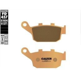 Rear brake pads Galfer for Honda NC 750 S ABS 2014 G1371 sintered street FD457G1371