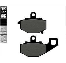 Rear brake pads Galfer for Kawasaki ER6N 05-06 G1370 semi metal FD167G1054